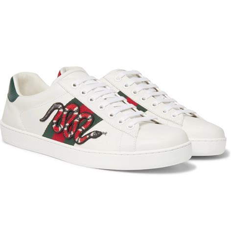 hi end gucci snake shoes|Gucci ace watersnake trim.